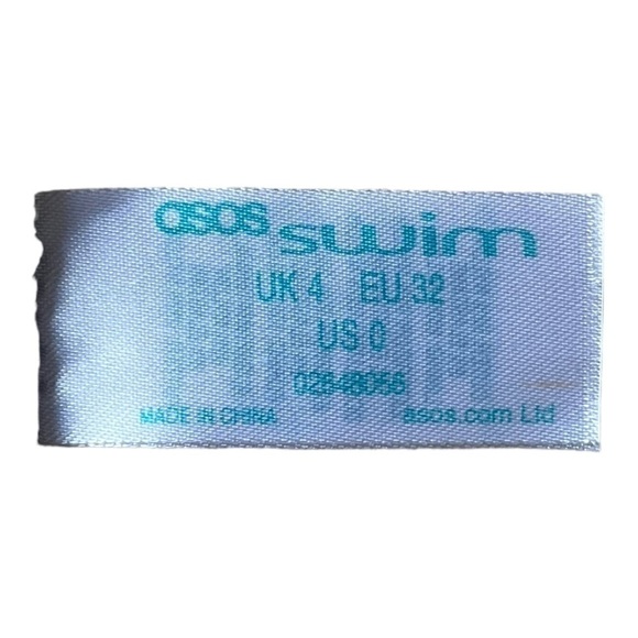ASOS mesh Bikini Small black bandeau & bottoms - Picture 8 of 9